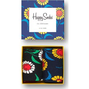 Happy Socks SMU Sunflower giftbox (2-pack), unisex sokken in cadeauverpakking