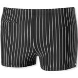 SCHIESSER nautical casual heren badkleding, retro zwembroek met ritszakje gerecyclede tricot strepen zwart -  Maat: 3XL