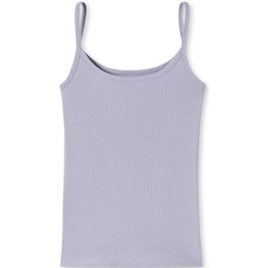 SCHIESSER Pure Rib singlet (1-pack), dames spaghettitop dubbelrib biologisch katoen lila