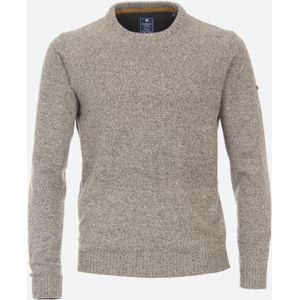 Redmond heren trui wol- met katoenmengsel, O-hals, grijs (middeldik) -  Maat: XL