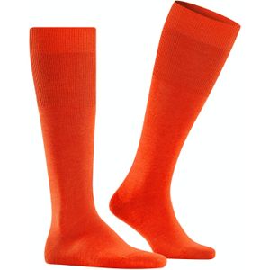 FALKE Airport heren kniekousen, oranje (ziegel) -  Maat: 39-40