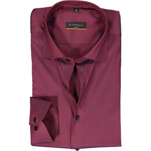 ETERNA slim fit performance overhemd, superstretch lyocell, bordeaux rood 41