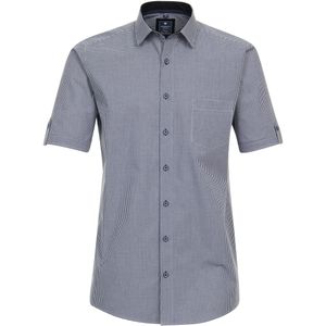 3 voor 99 | Redmond modern fit overhemd, korte mouw, popeline, blauw geruit
