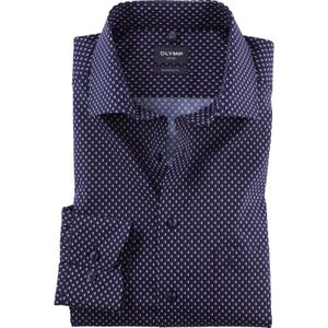 OLYMP Luxor modern fit overhemd, structuur, mauve dessin