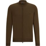 BOSS - Balonso - Vest - Bruin-Groen - Regular Fit - Wol