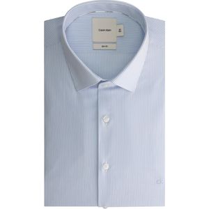 Calvin Klein slim fit overhemd, popeline, lichtblauw gestreept
