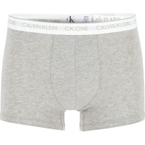 Calvin Klein CK ONE Cotton trunk (1-pack), heren boxer normale lengte, grijs melange -  Maat: S