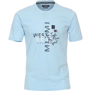 CASA MODA comfort fit heren T-shirt, blauw -  Maat: 6XL