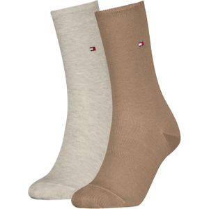 Tommy Hilfiger Sock Casual (2-pack), dames sokken, beige