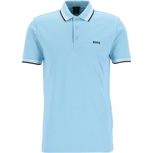 HUGO BOSS Paddy regular fit polo, heren polo korte mouw, lichtblauw (contrast)