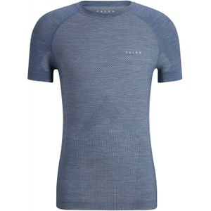 FALKE heren T-shirt Wool-Tech Light, thermoshirt, blauw (capitain) -  Maat: L