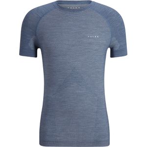 FALKE heren T-shirt Wool-Tech Light, thermoshirt, blauw (capitain) -  Maat: S