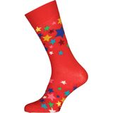 Happy Socks Stars Sock, rood met ster - Unisex - Maat: 41-46