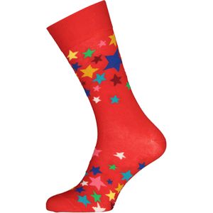 Happy Socks Stars Sock, rood met ster - Unisex - Maat: 41-46