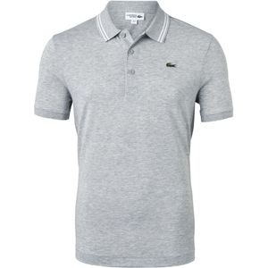 Lacoste Sport polo Regular Fit, super light knit, grijs melange met wit -  Maat: XL