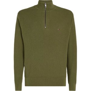 Tommy Hilfiger heren schipperstrui katoen, olijfgroen