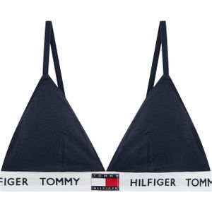 Tommy Hilfiger dames Tommy 85 triangel BH, katoen gevoerd, donkerblauw -  Maat: XL