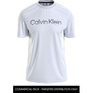 Calvin Klein Degrade Logo T-shirt, heren T-shirt korte mouw O-hals, wit -  Maat: XS
