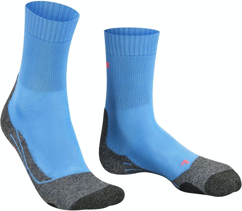 FALKE TK2 Explore Cool dames trekking sokken, blauw (blue note)