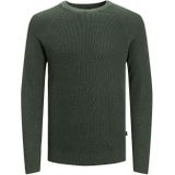 JACK & JONES - Matt Knit - Pullover - Groen - Katoen - Slim Fit