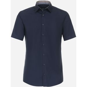 VENTI modern fit overhemd, korte mouw, popeline, blauw 47