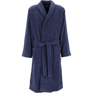 Calvin Klein heren badjas, badstof, blauw -  Maat: L-XL