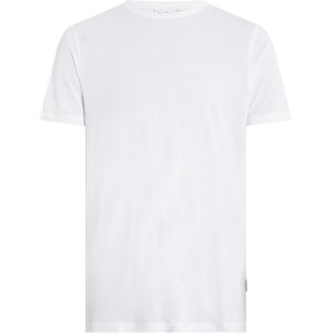 Calvin Klein Fluid Lightweight T-shirt, heren T-shirt korte mouw O-hals, wit -  Maat: S