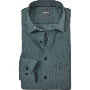 OLYMP comfort fit overhemd, structuur, groen