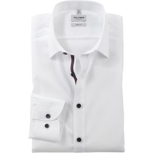 OLYMP Level 5 body fit overhemd, chambray, wit