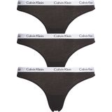 Calvin Klein dames strings (3-pack), zwart - Maat: XS