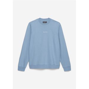 Marc O'Polo regular fit sweatshirt, heren trui katoen met O-hals, grijsblauw (middeldik) -  Maat: L