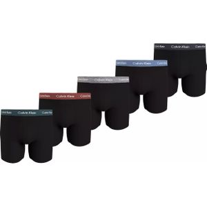 Calvin Klein Boxer Briefs (5-pack), heren boxers extra lang, zwart -  Maat: M