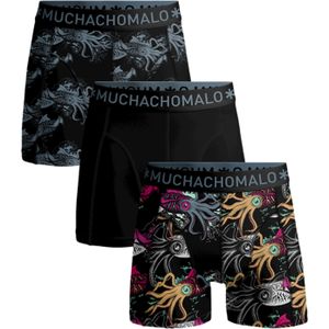Muchachomalo boxershorts, heren boxers normale lengte (3-pack), Print/solid -  Maat: XXL