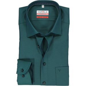 MARVELIS modern fit overhemd, mouwlengte 7, groen structuur (contrast) 46