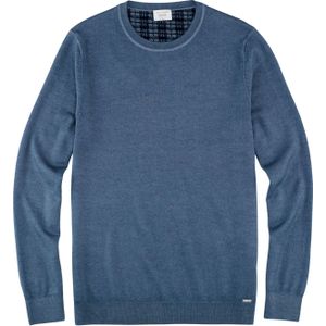 OLYMP Casual modern fit pullover wolmengsel, rookblauw -  Maat: XL