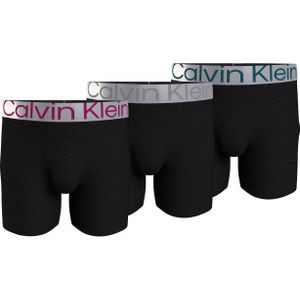 Calvin Klein Boxer Briefs (3-pack), heren boxers extra lang, zwart -  Maat: S
