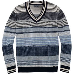 OLYMP modern fit pullover katoen, marineblauw -  Maat: 3XL