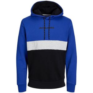 JACK & JONES Reid blocking sweat hood regular fit, heren hoodie katoenmengsel met capuchon, kobaltblauw