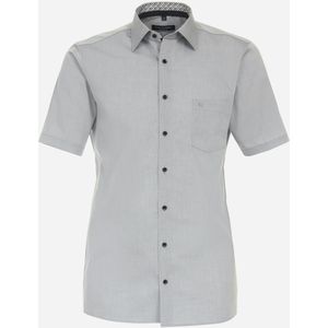CASA MODA - Comfort Fit - Overhemd - Grijs - Korte Mouw - Strijkvrij
