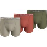 Calvin Klein heren boxers normale lengte (3-pack), beige, roest en olijfgroen -  Maat: L