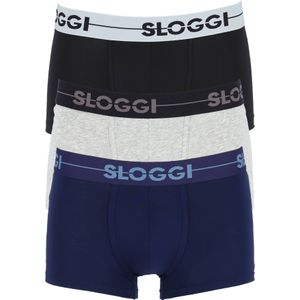 Sloggi - GO Hipster - Heren Boxers - Zwart Blauw Grijs - 3-pack