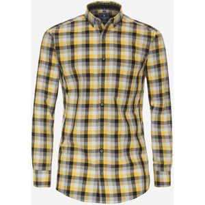 3 voor 99 | Redmond modern fit overhemd, popeline, zwart geruit 37/38