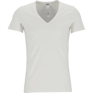 HOM Supreme Cotton tee-shirt (1-pack), heren T-shirt V-hals, wit -  Maat: L
