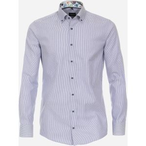 VENTI modern fit overhemd, Oxford, blauw gestreept 36