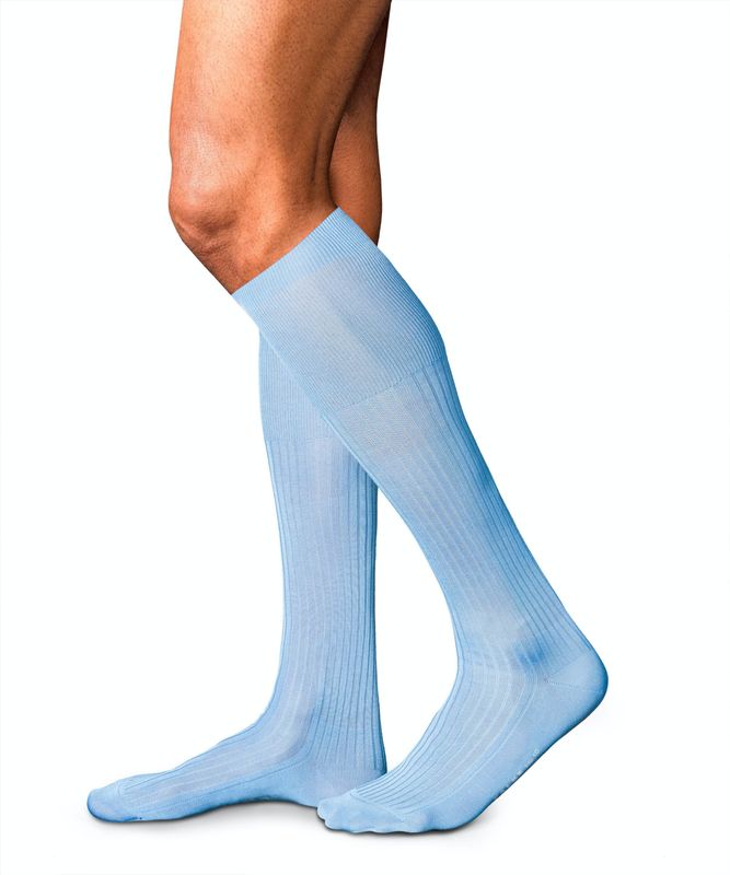 FALKE No. 10 Pure Fil d Ecosse herensokken, blauw (bleue)