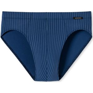 SCHIESSER Pure Micro slip (1-pack), heren supermini microvezel krijtstrepen marineblauw/creme -  Maat: XXL