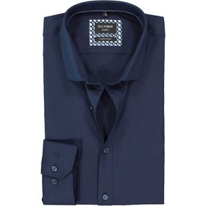 OLYMP No. 6 Six super slim fit overhemd, nachtblauw Oxford 39