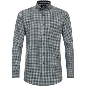 3 voor 99 | Redmond comfort fit overhemd, twill, groen geruit