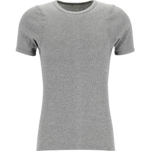 Ceceba heren T-shirt dubbelrib regular fit (1-pack), O-hals, grijs