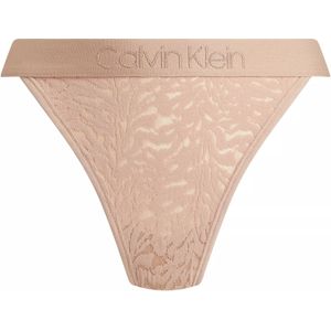 Calvin Klein dames high leg tanga (1-pack), tanga slip, beige -  Maat: M